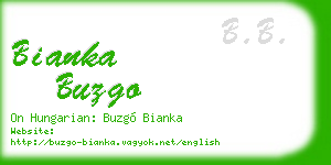 bianka buzgo business card